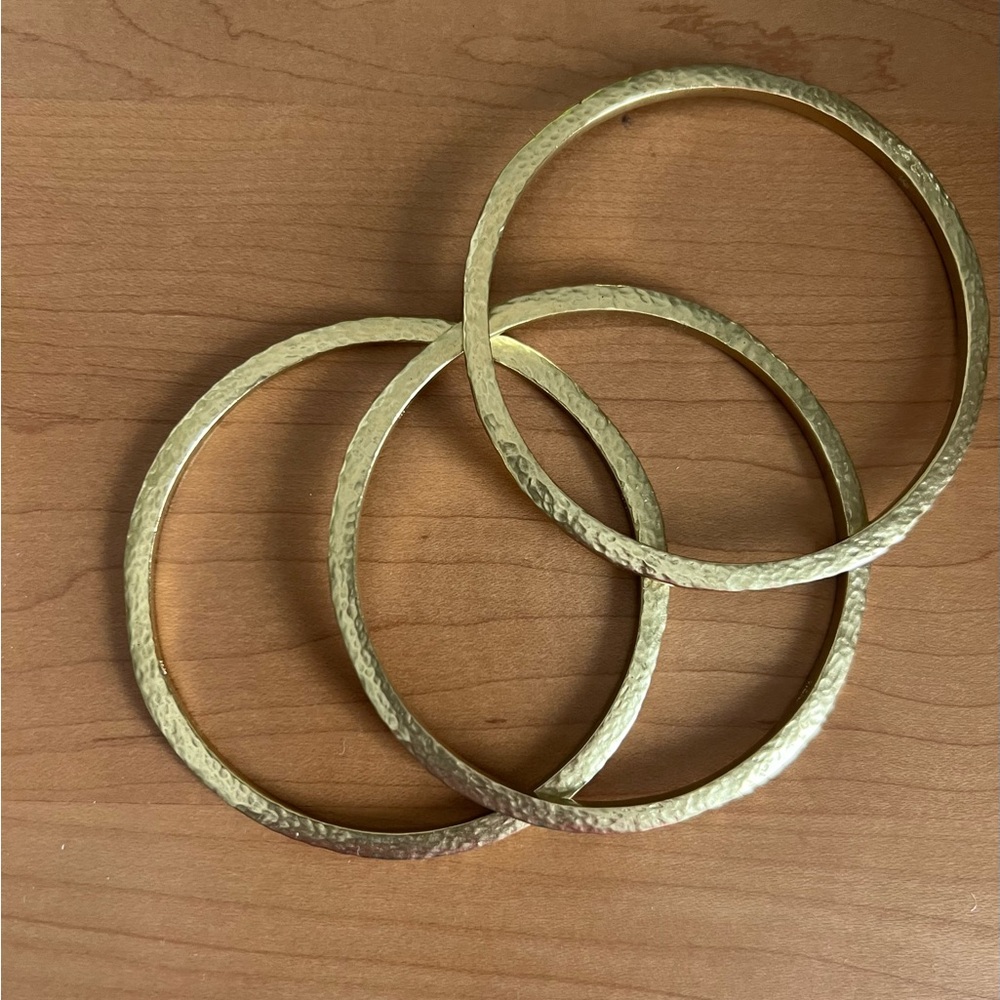 Silpada Gold Hammered Bracelets